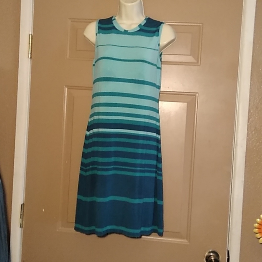 M.S.S.P. MAX STUDIO STRIPED KNIT DRESS-SIZ…
